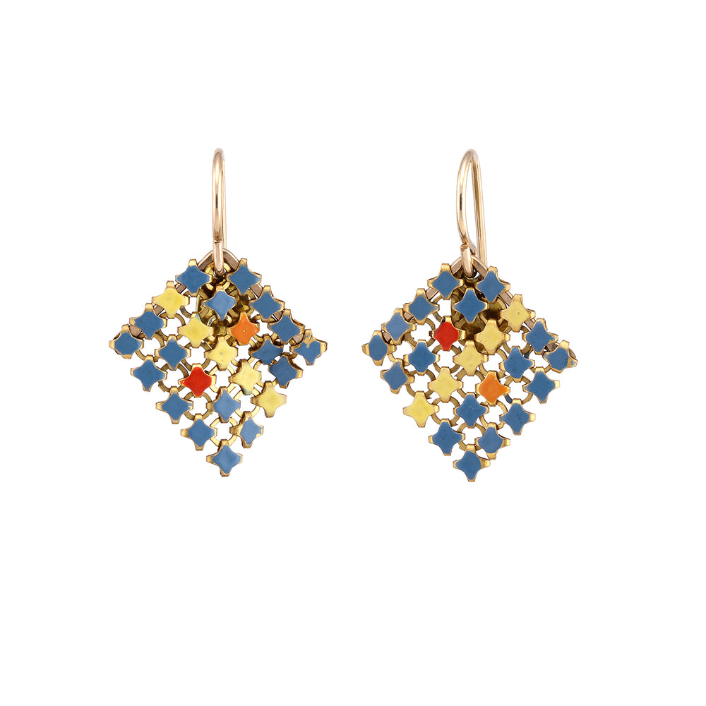 Front-facing view of Circus Mini Earrings by Maral Rapp