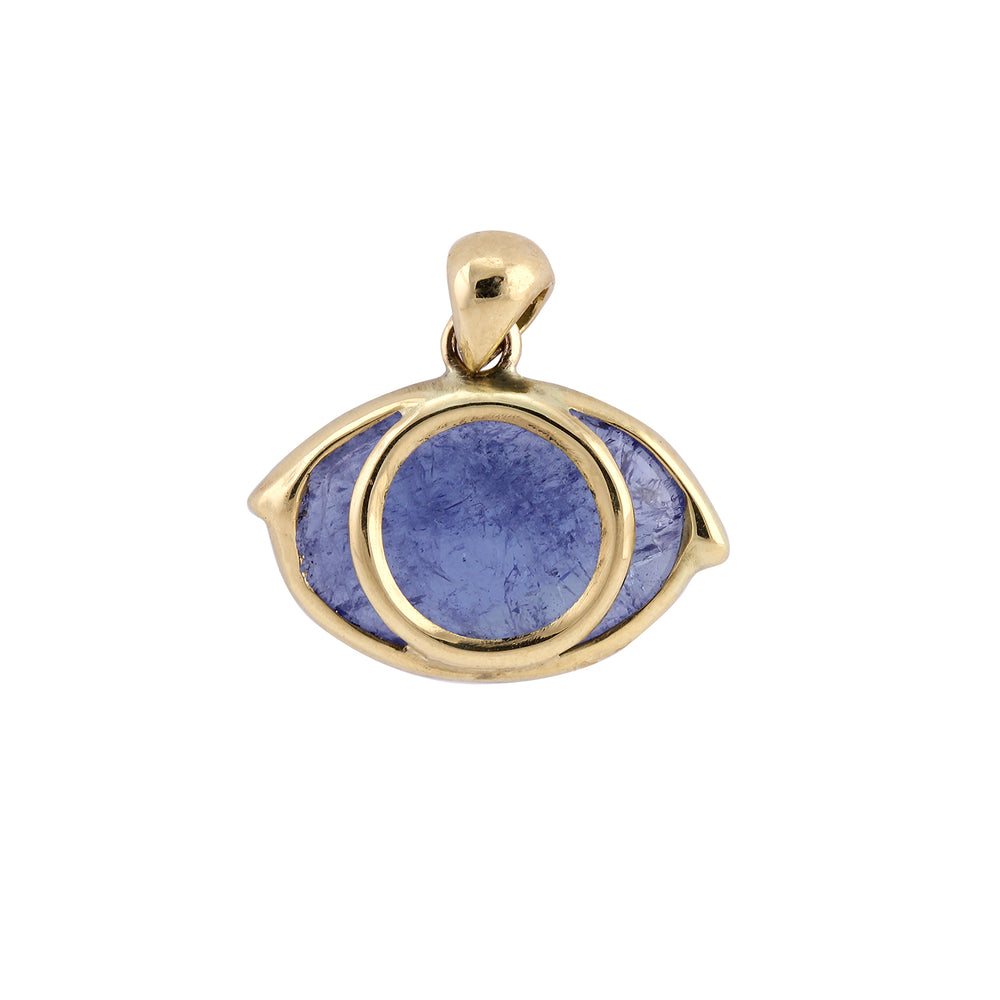 Front-facing view of Third Eye Charm with Tanzanite by Rachel Atherley