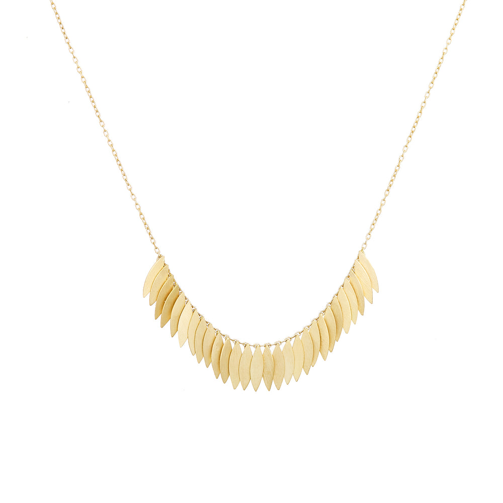 Golden Leaf Arc Necklace Media 1 of 2 by Sia Taylor