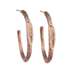 Front-facing view of Beth Hoops by Betsy Barron in 14k rose gold