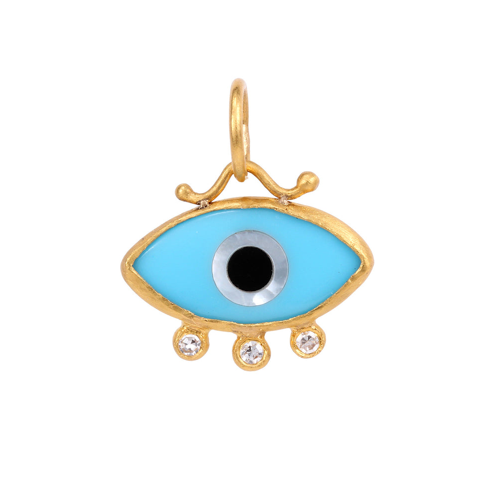 Evil Eye Pendant with Mother of Pearl