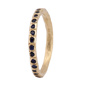 
            
                Load image into Gallery viewer, Vertical view of Sapphire Gold Eternity Band by Ruth Tomlinson
            
        