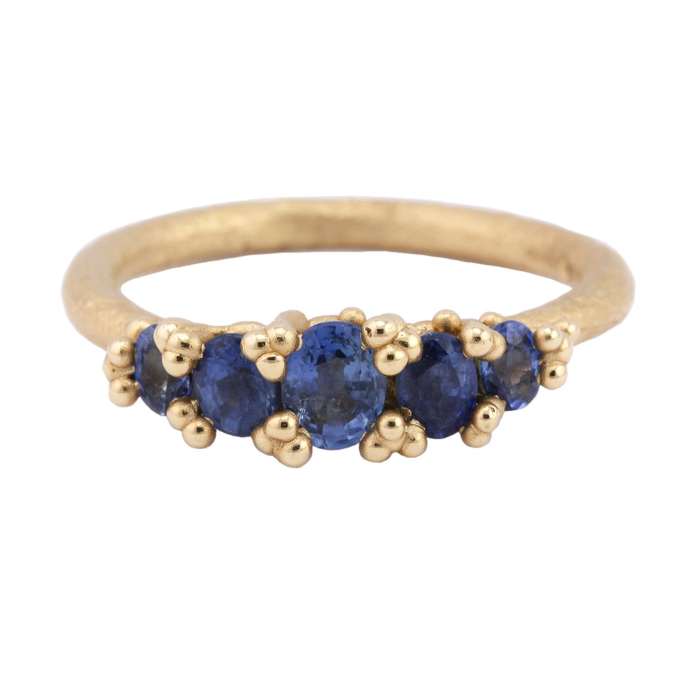 Five Stone Ring with Granules