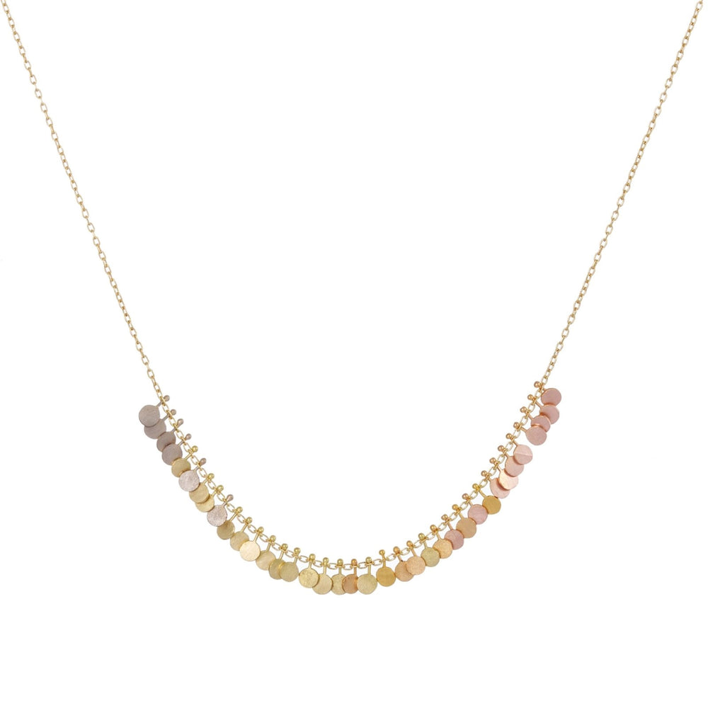 Rainbow Tiny Dots Arc Necklace