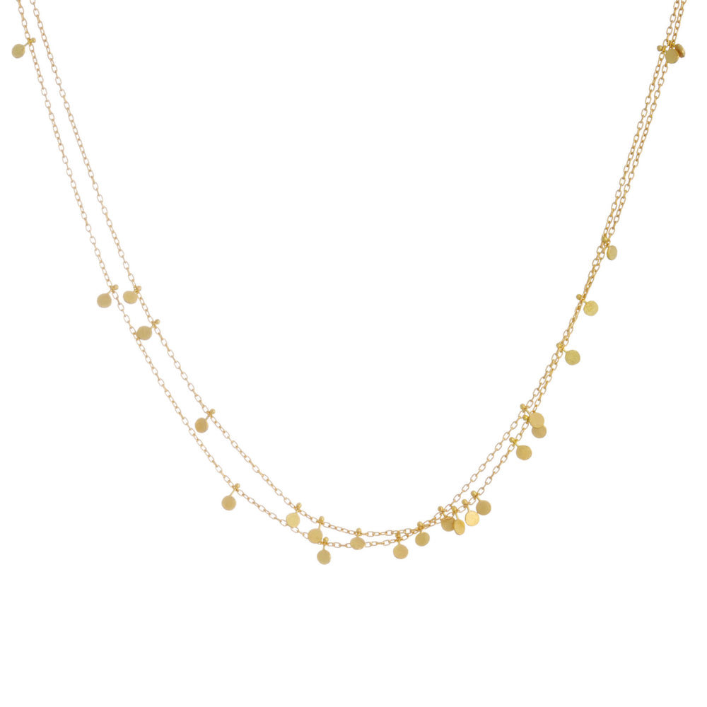 Tiny Dots Double Chain Necklace