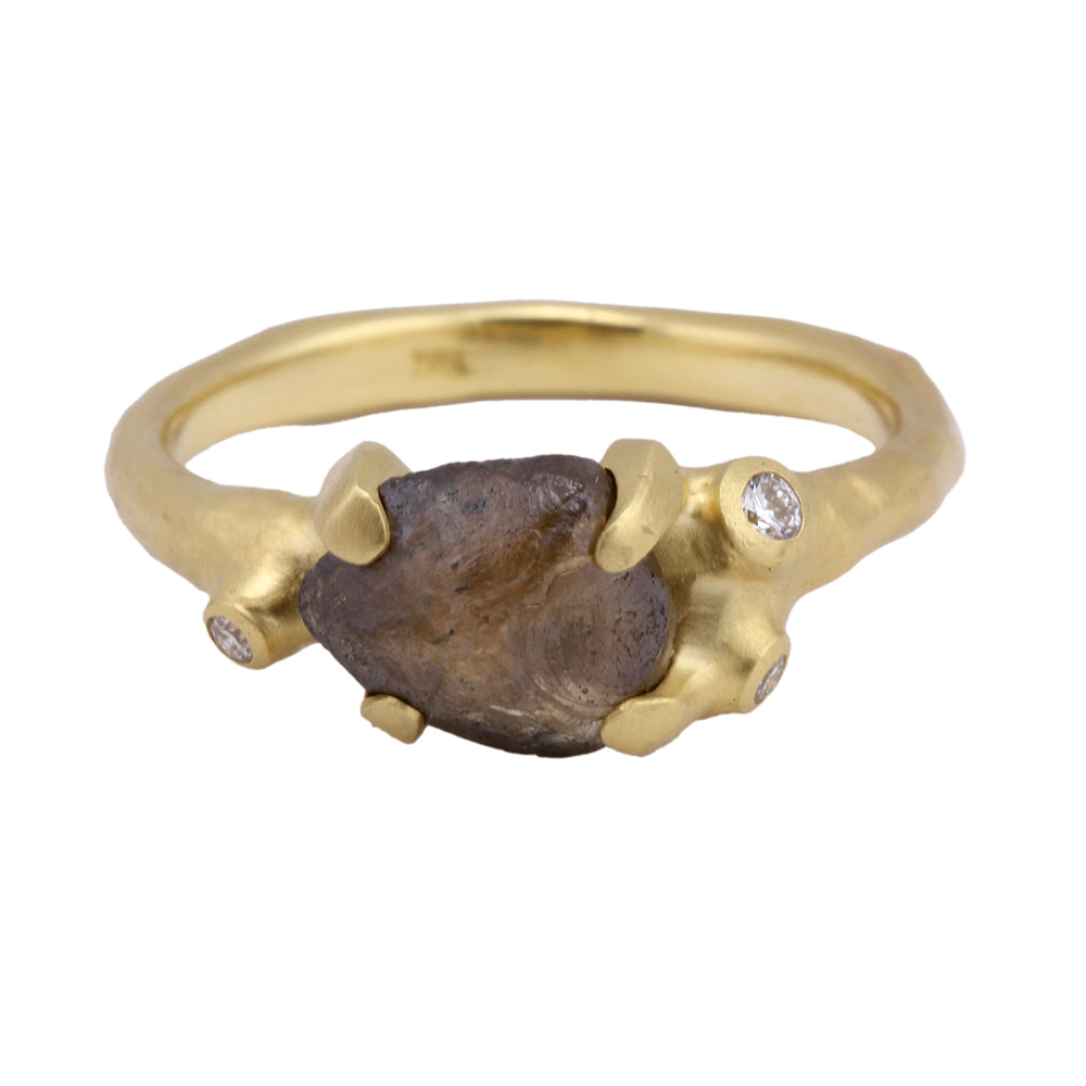
            
                Load image into Gallery viewer, Front-facing view of Rough Diamond Cluster Ring by Johnny Ninos.
            
        