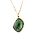 Green Tourmaline Pebble Necklace