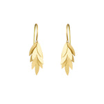 Small Golden Leaf Earrings