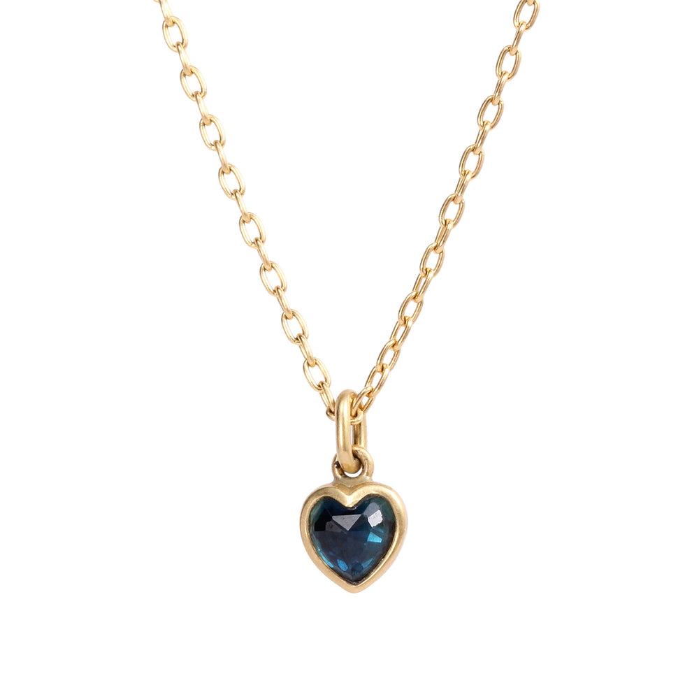 Blue Sapphire Sweetheart Necklace