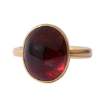 Tart Cherry Oval Tourmaline Ring