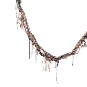 Detail view of Black Gold All Chains Necklace by Martin Bernstein