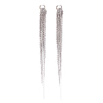 White Gold All Chains Drop Earrings