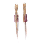 Red Tourmaline All Chains Earrings