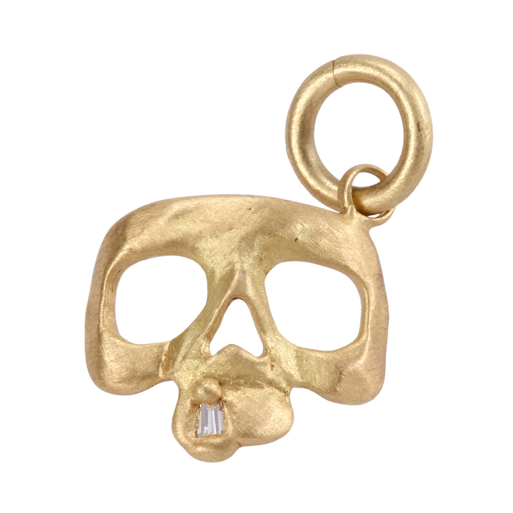 Diamond Snaggletooth Skull Charm