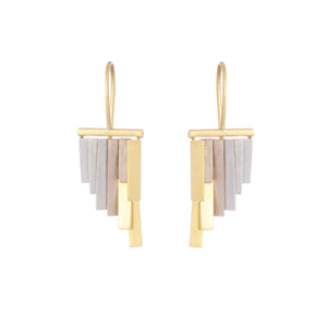 Front-facing view of Tiny Rainfall Earrings by Sia Taylor