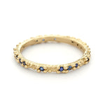 Double Beaded Band with Sapphires