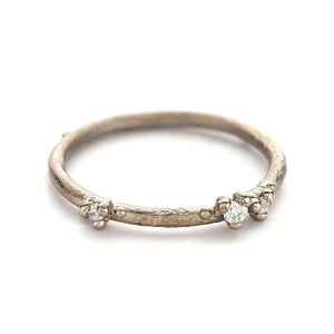 Front-facing view of Asymmetric Diamond Encrusted Band by Ruth Tomlinson