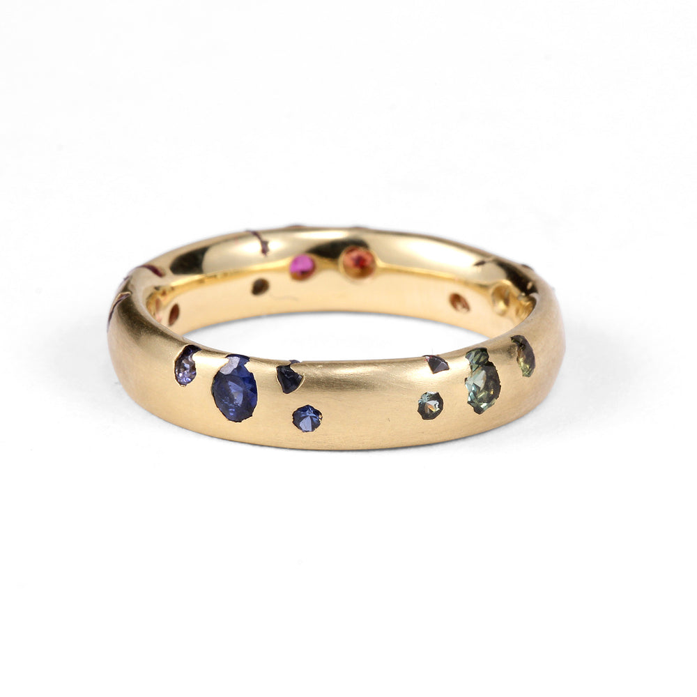 Rainbow Gradient Sprinkle Confetti Ring