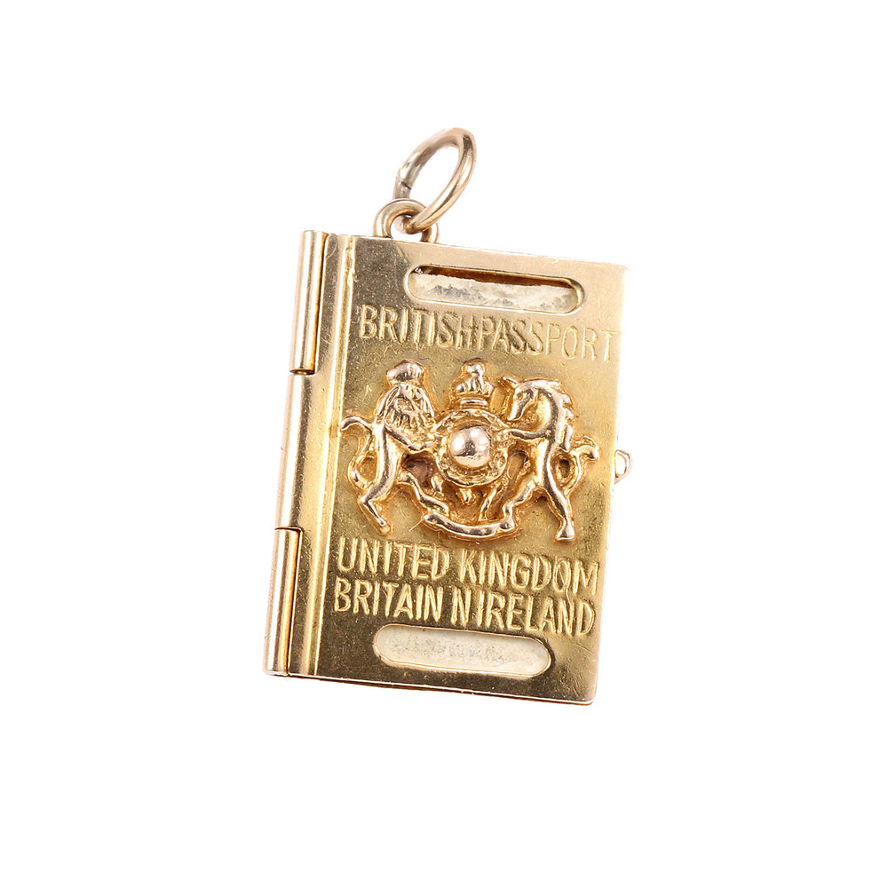 Vintage British Passport Charm