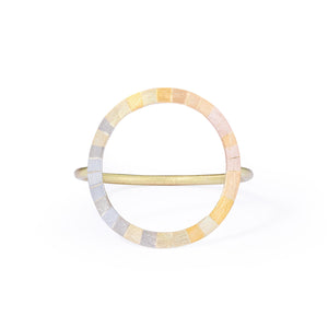 Front-facing view of Rainbow Halo Ring by Sia Taylor