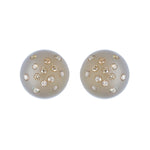 Grey Agate Sphere Studs