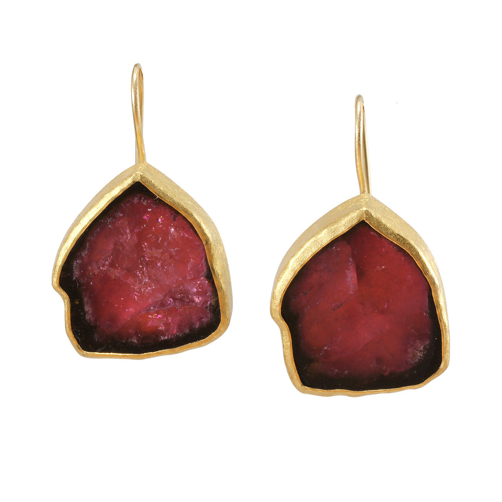 Large Watermelon Tourmaline Earrings