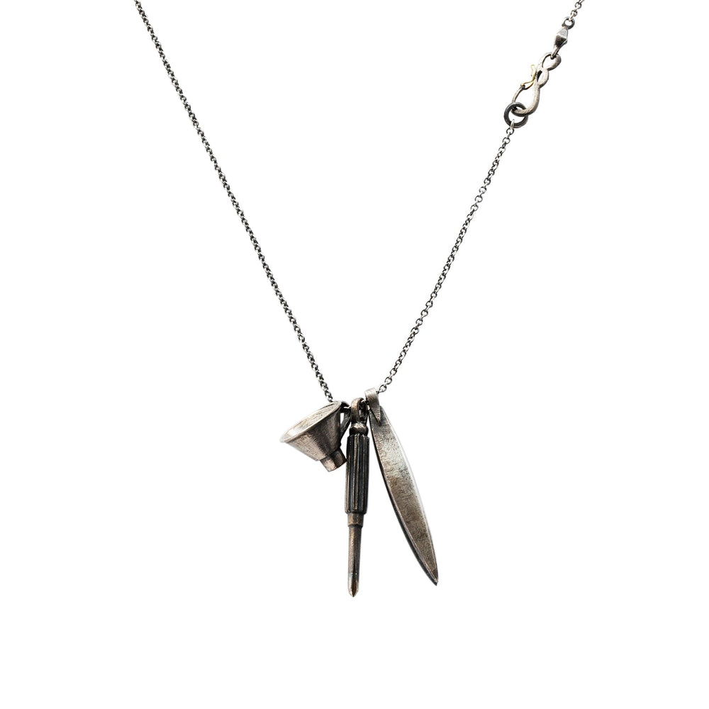 
            
                Load image into Gallery viewer, Detail view of Lightkeeper Tool Necklace by James Banks
            
        