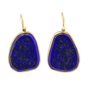 
            
                Load image into Gallery viewer, Front-facing view of Lapis Drop Earrings by Lola Brooks.
            
        