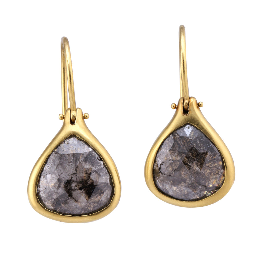 
            
                Load image into Gallery viewer, Front-facing view of Carbon Diamond Earbob Earrings by Lola Brooks.
            
        
