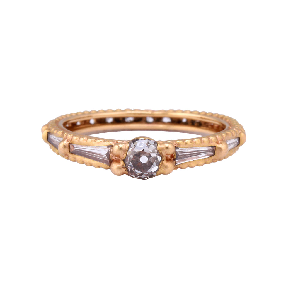 Front view of Rose Gold Arcade Ring by Polly Wales.