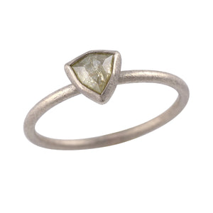 Rose Cut Triangle Diamond on Round Band by Petra Class