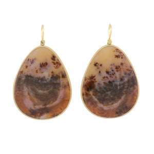 Front-facing view of Agate Drop Earrings by Lola Brooks