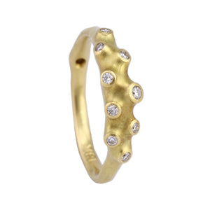 
            
                Load image into Gallery viewer, Vertical view of Medium Barnacle Ring in 18K Royal Yellow Gold by Johnny Ninos
            
        