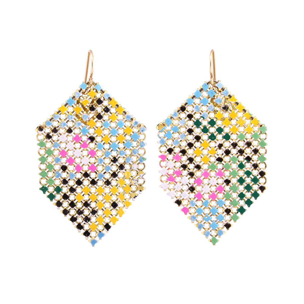 Front-facing view of Tropical Earrings by Maral Rapp