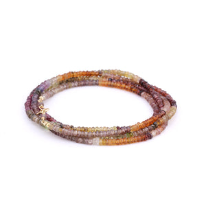 Angled view of Tunduru Sapphire Wrap Bracelet by Jenny Jensen