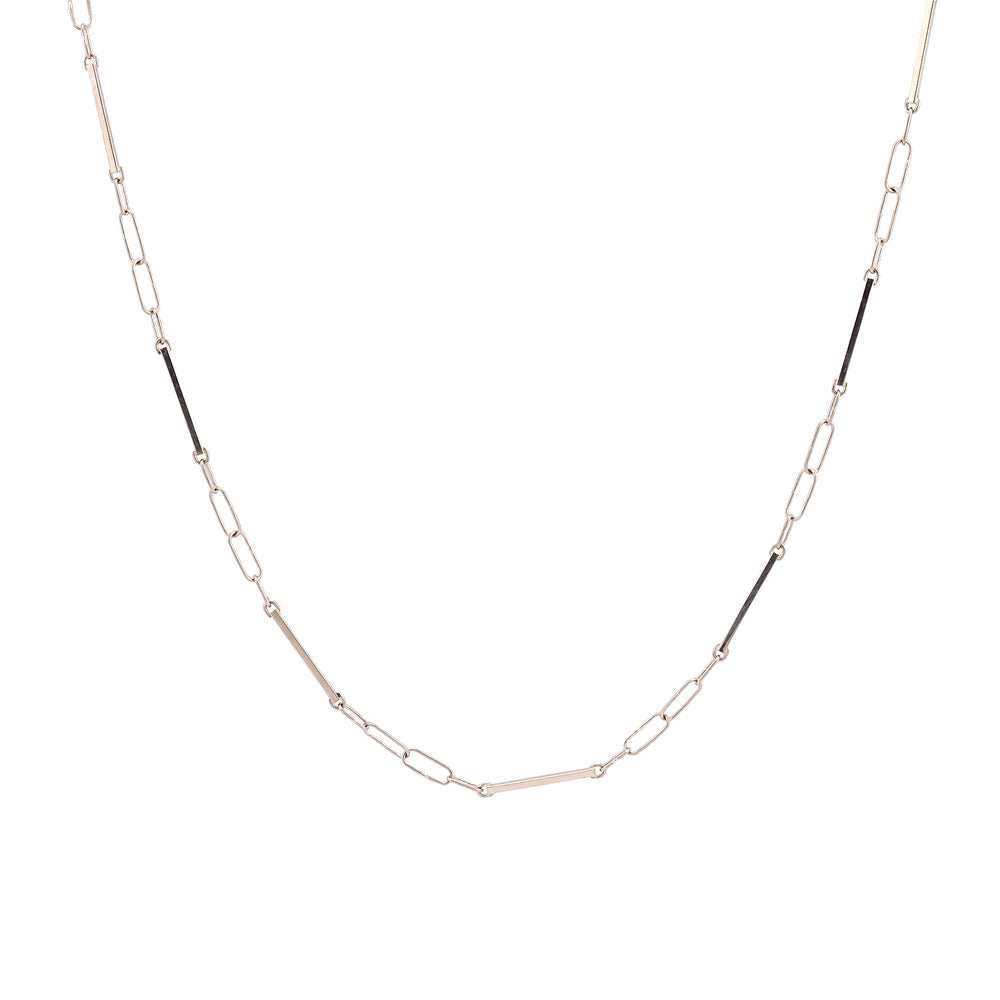 
            
                Load image into Gallery viewer, Detail view of Bennett Necklace in  14k white gold by Matthew Klahn
            
        