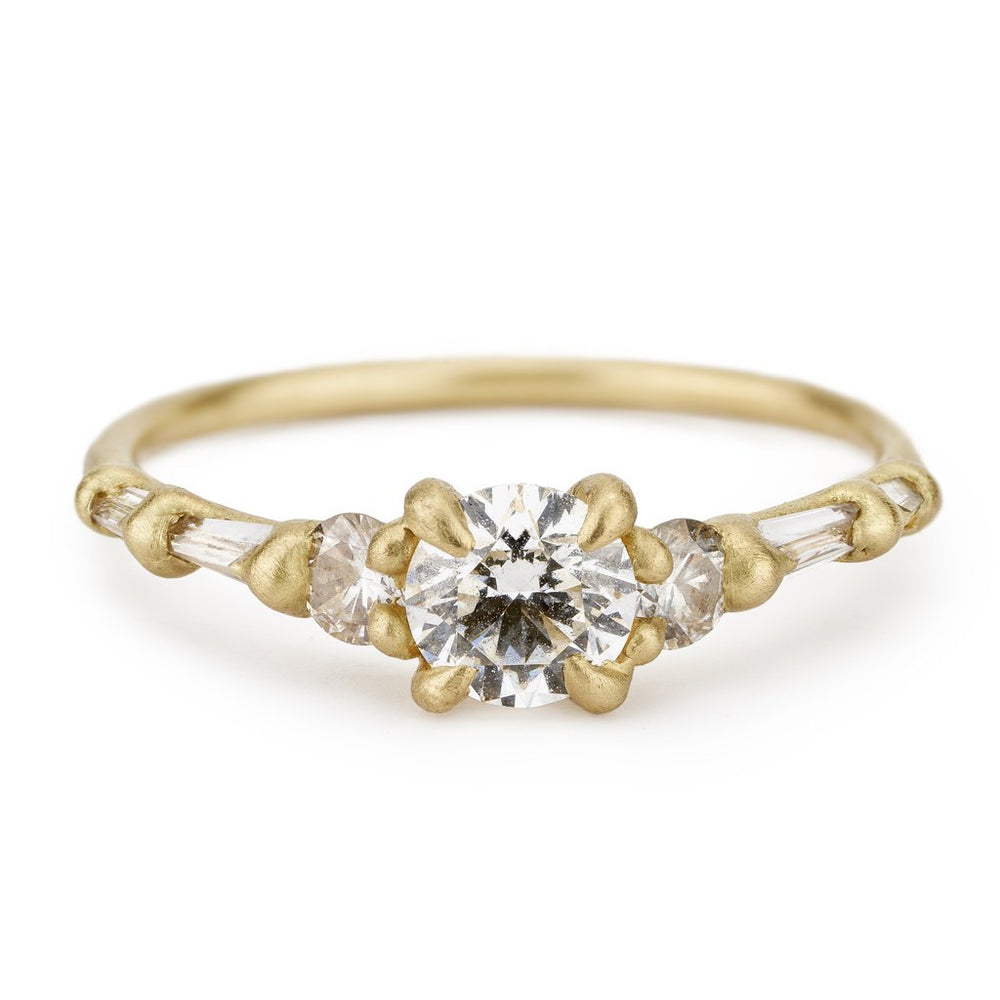 Front view of Audrey White Diamond Ring by Polly Wales