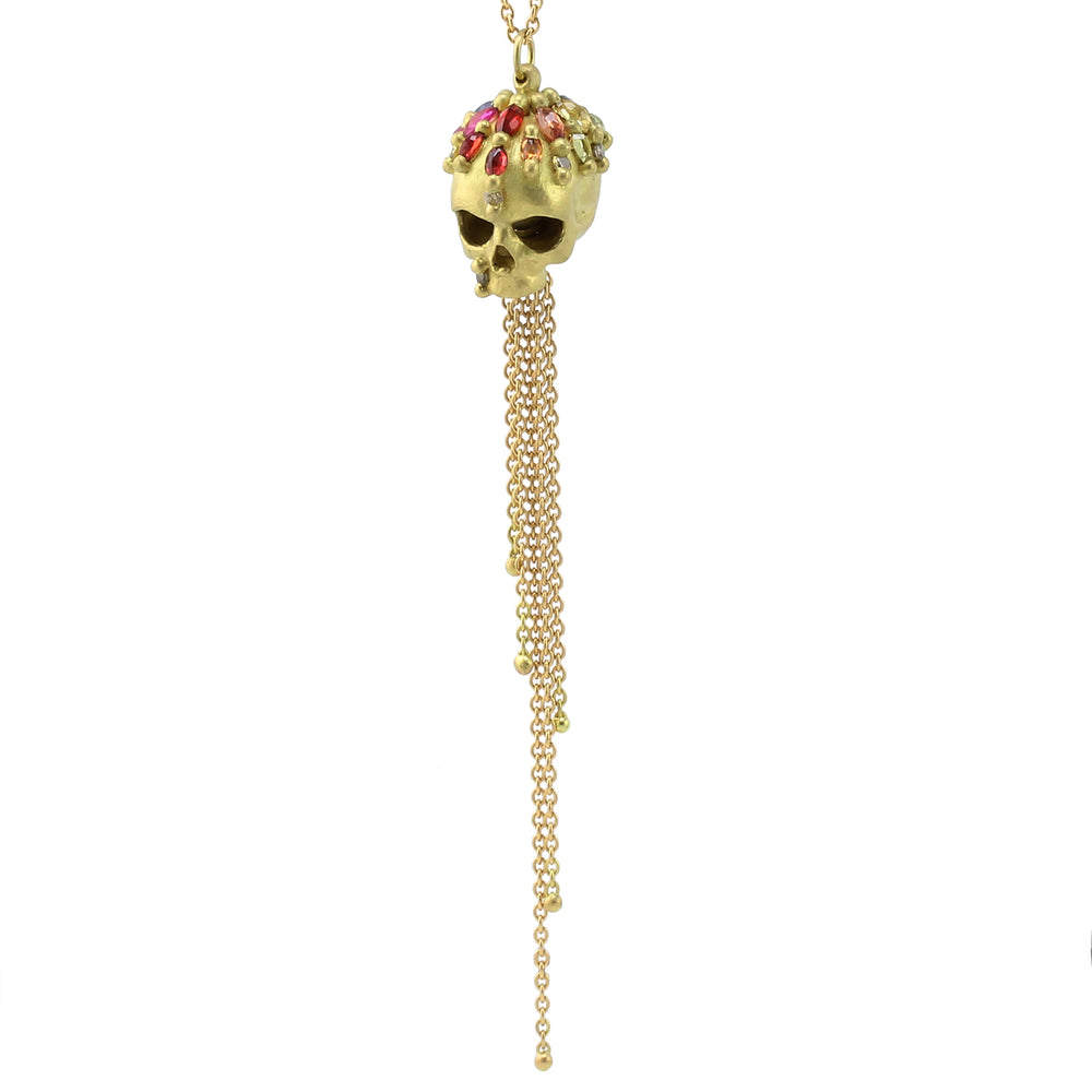Enchanted City Skull Necklace by Polly Wales