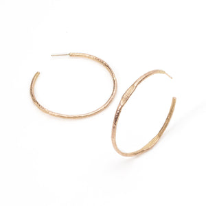 
            
                Load image into Gallery viewer, Tonia Hoop earrings in rose gold by Betsy Barron Jewellery
            
        