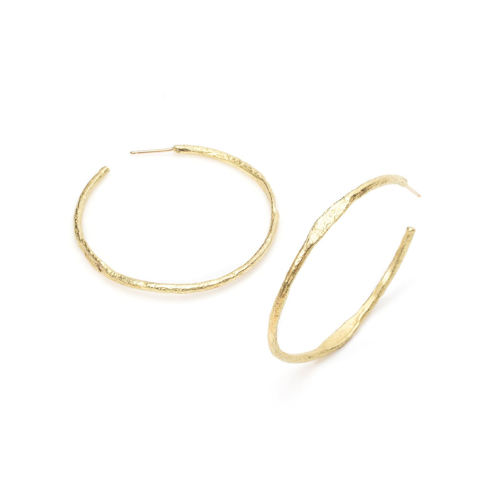 Tonia Hoop earrings in yellow gold by Betsy Barron Jewellery
