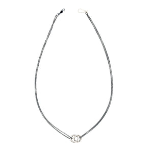 Top view of Nicky Necklace by Betsy Barron in sterling silver.