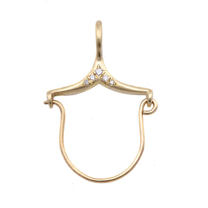 
            
                Load image into Gallery viewer, Fatinah Gold Diamond Charm Holder by dan-yell
            
        