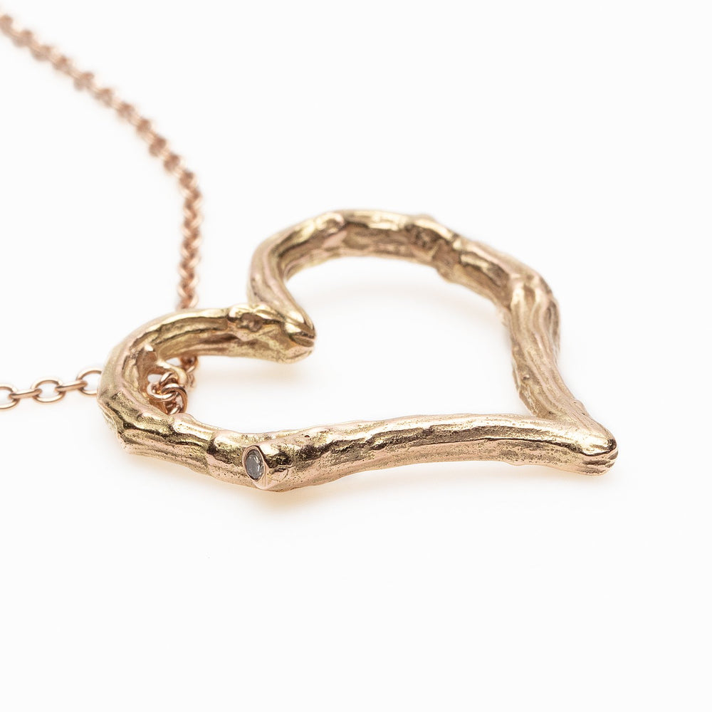 Detail view of Elio Necklace in 14k rose gold by Betsy Barron