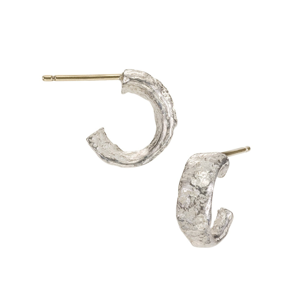 
            
                Load image into Gallery viewer, Small Molten Hoop earrings by Betsy Barron Jewellery
            
        