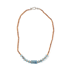 
            
                Load image into Gallery viewer, Top view of kyanite bead Vacation Necklace by Betsy Barron Jewellery
            
        
