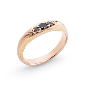 
            
                Load image into Gallery viewer, Remy Ring by Betsy Barron Jewellery in 14k rose gold with black diamonds
            
        